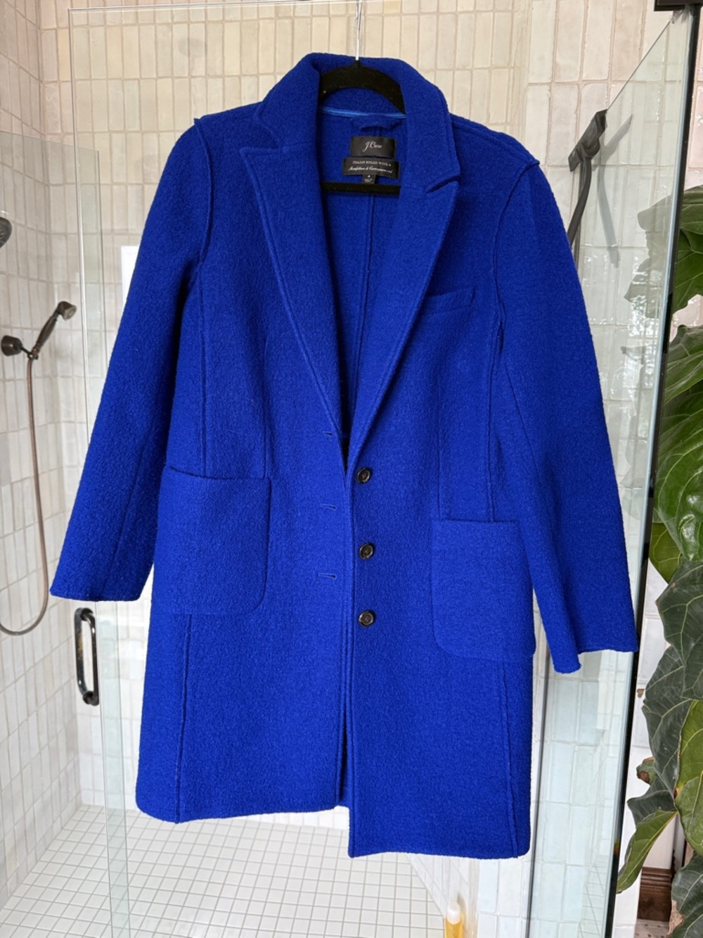 J. Crew Women’s Wool Royal Blue Overcoat